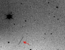 La sonda lcross che bombarderà la Luna: immagine dell'osservatorio astronomico di campo dei fiori